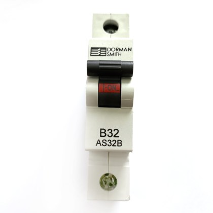Dorman Smith AS32B Black Clip B32 32A 32 Amp MCB Circuit Breaker Type B